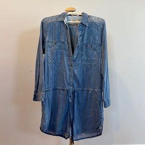 Anthropologie Denim Chambray Romper Size XL/14